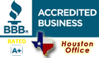 A texas state with the words accredited business and house of representatives